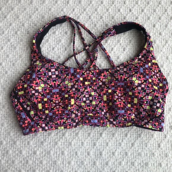 Victoria's Secret Other - Victoria's Secret Sport Women's Sports Bra M Multi-Color Printed Strappy Back